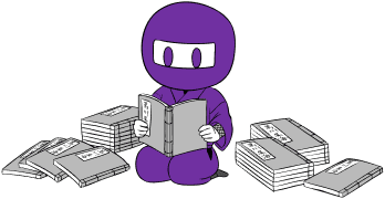 メールマガジンを読む忍者